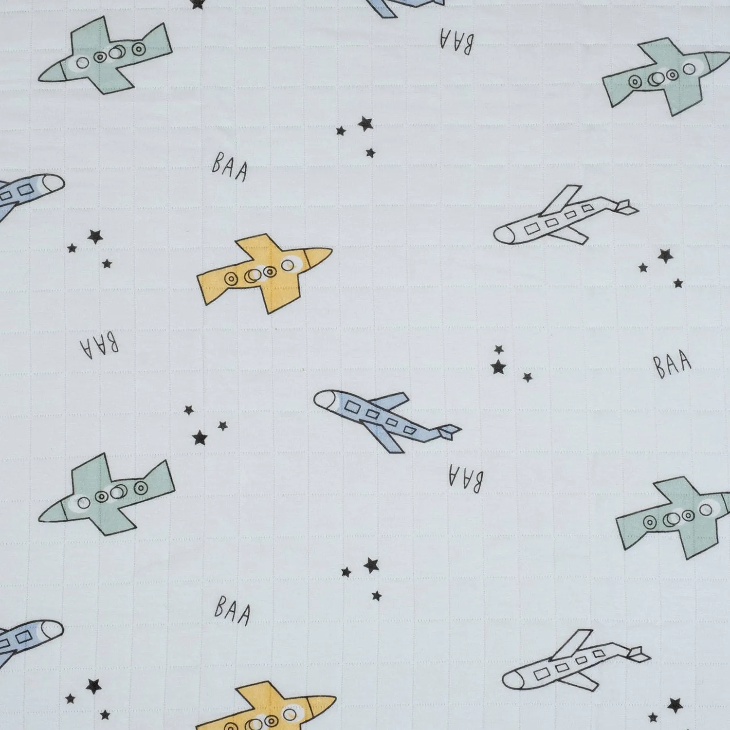 Baby Moo Aeroplane Soft Warm Hooded Wrapper - White