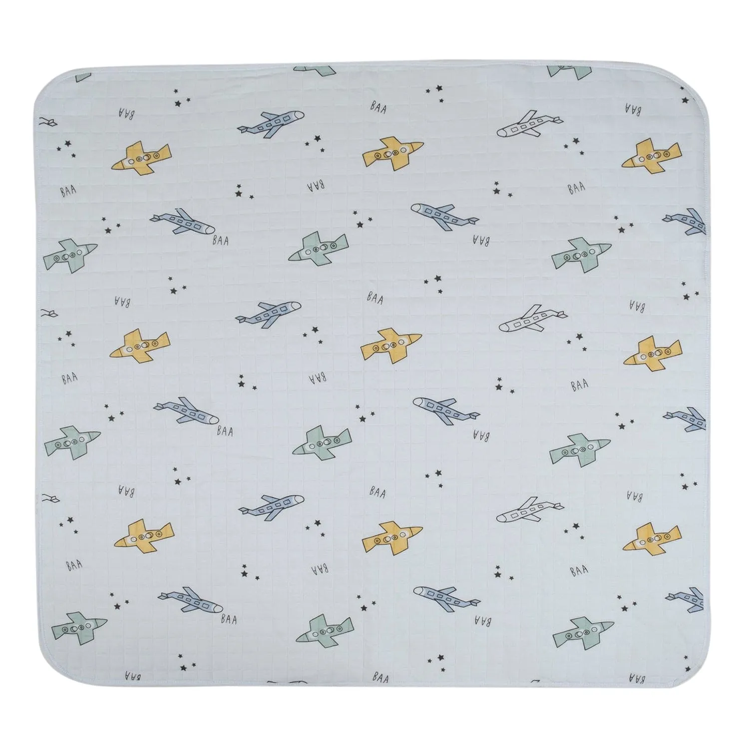 Baby Moo Aeroplane Soft Warm Hooded Wrapper - White