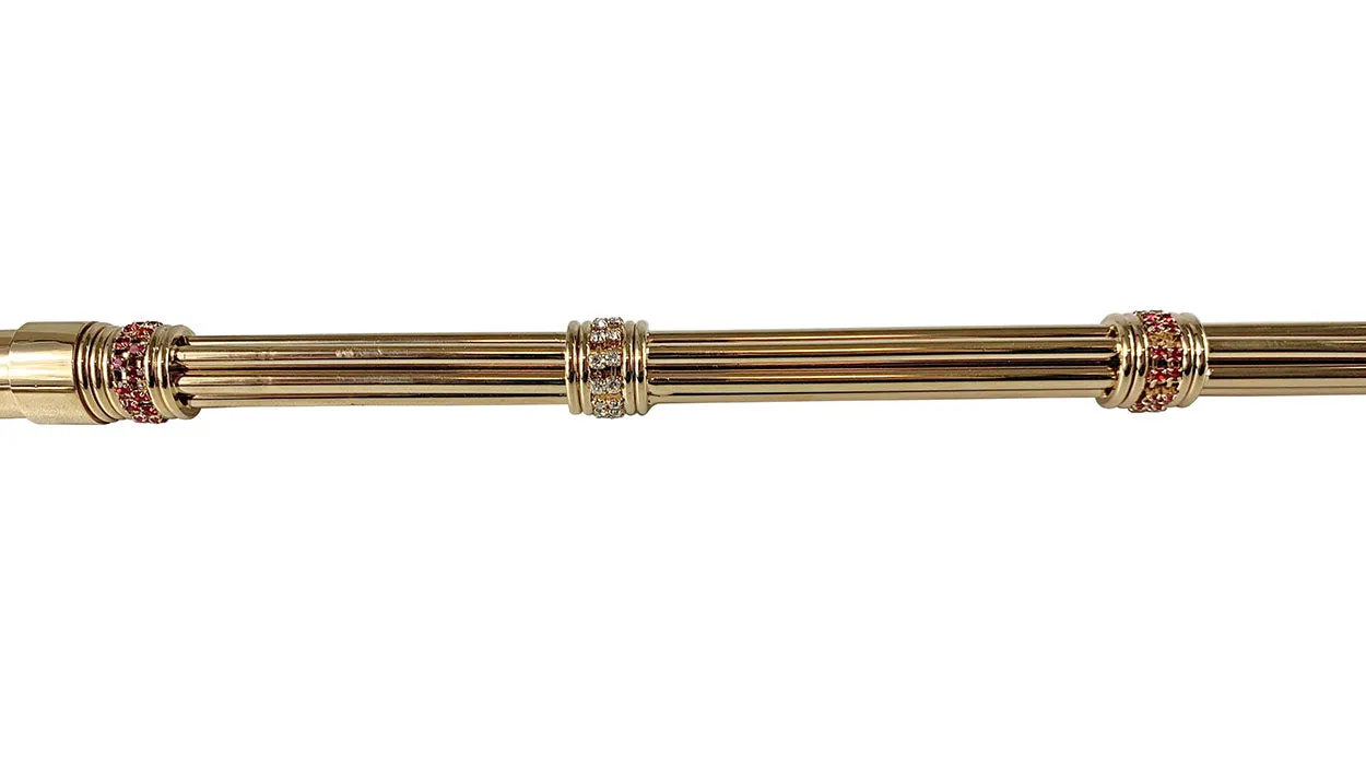 Exclusive "ilMarchesato" Walking stick - Goldplated 24K
