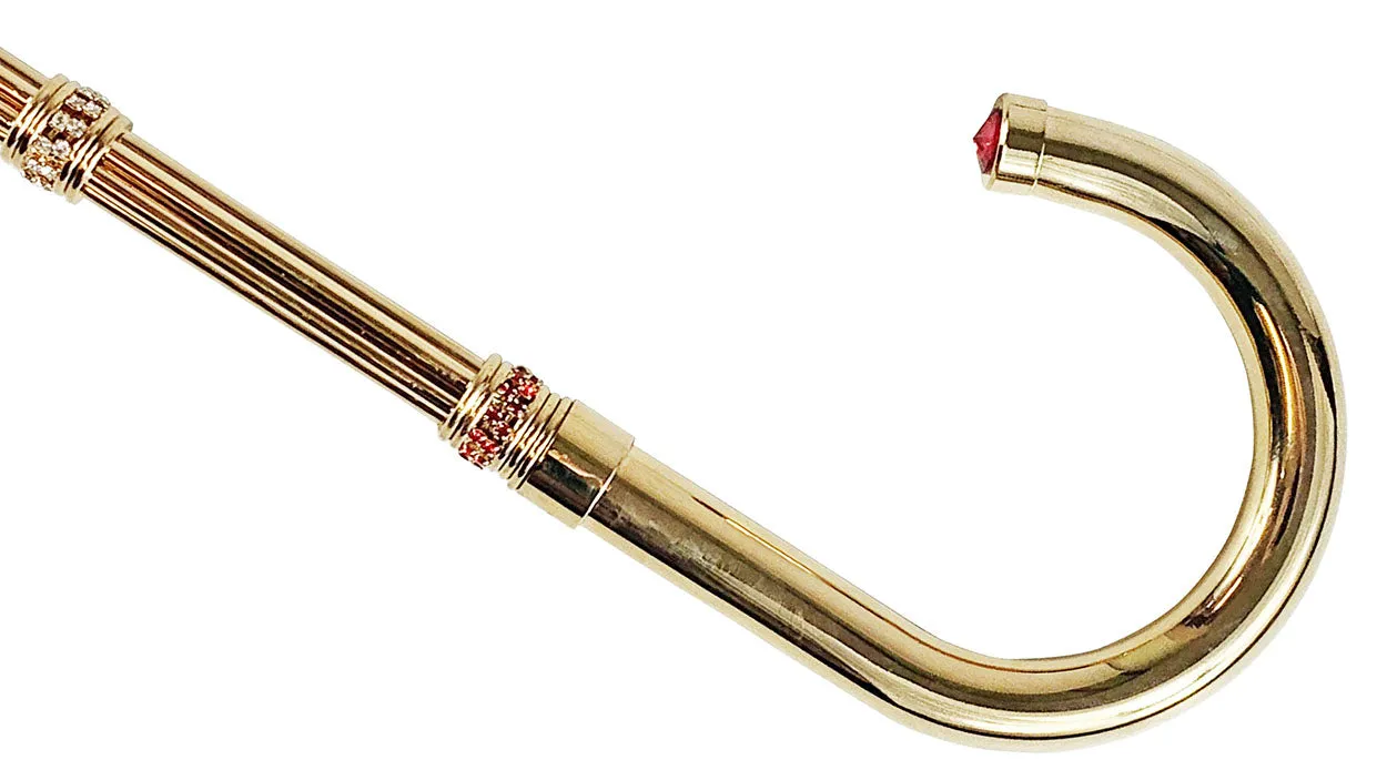 Exclusive "ilMarchesato" Walking stick - Goldplated 24K