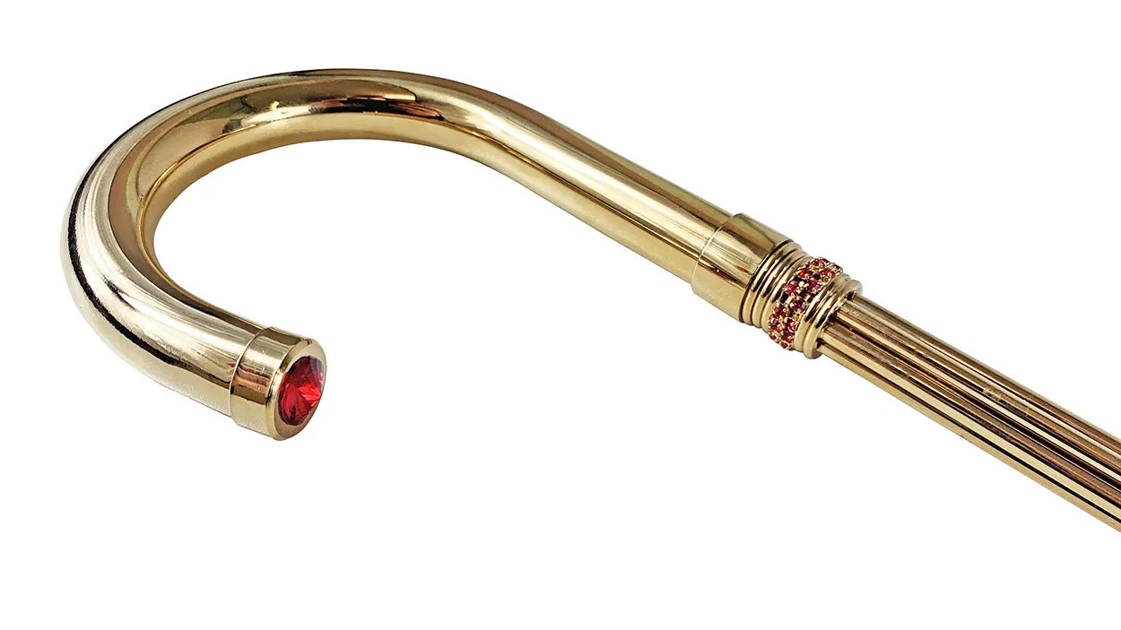 Exclusive "ilMarchesato" Walking stick - Goldplated 24K
