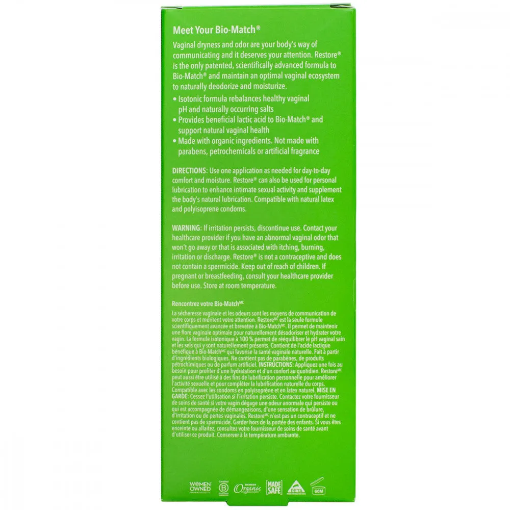 Good Clean Love Bio Match Restore Moisturizing Vaginal Lubricant