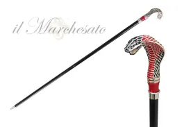 Hand enameled Cobra - 925 Silverplated