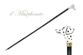 Hand-enameled Dalmatian Dog Walking stick