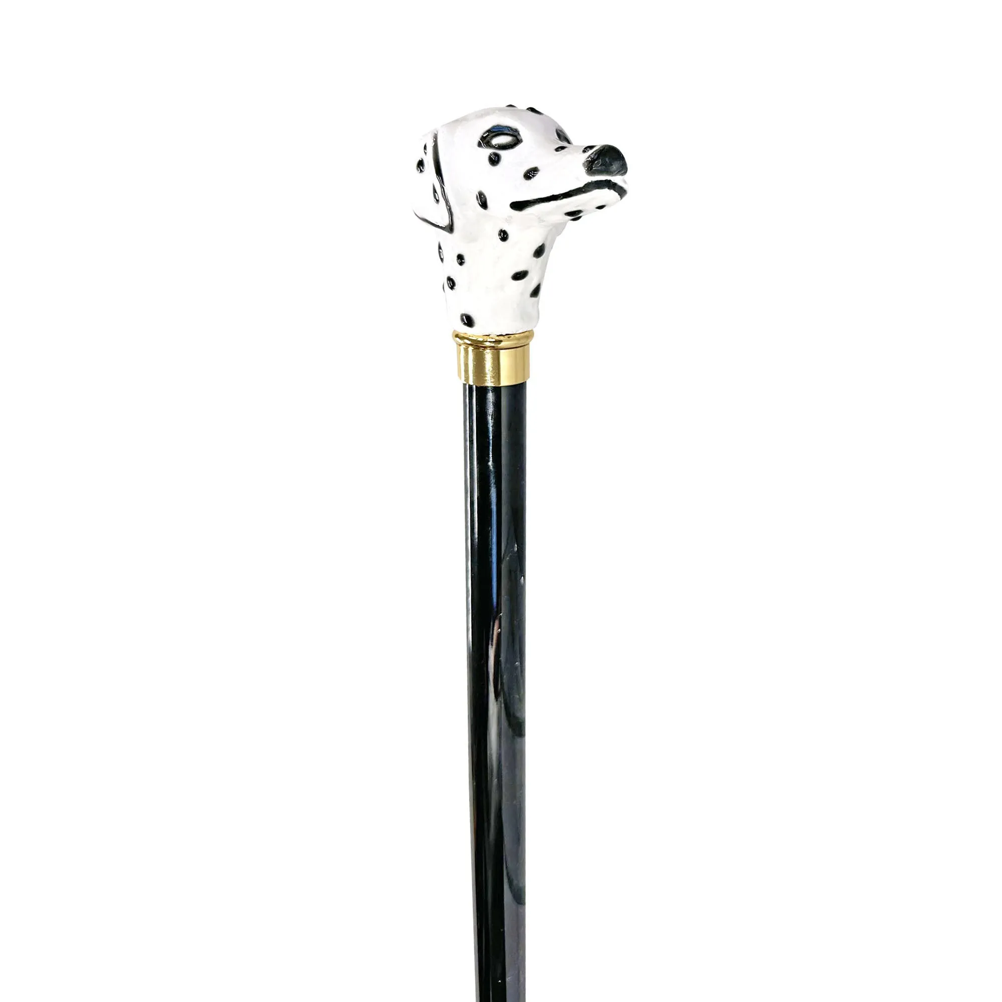 Hand-enameled Dalmatian Dog Walking stick