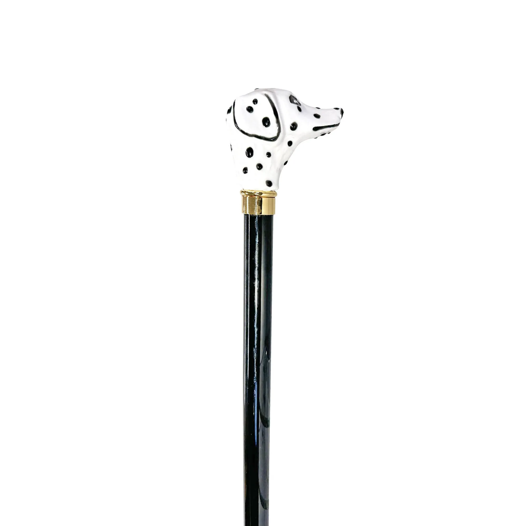 Hand-enameled Dalmatian Dog Walking stick